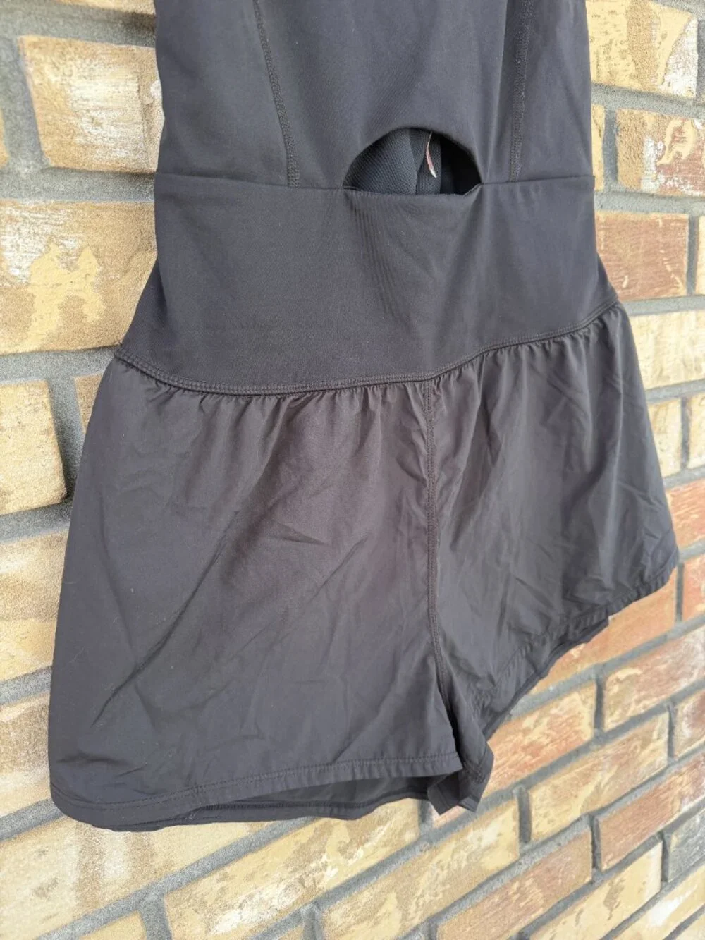 ☀️ Free People FP Movement Righteous Runsie Black Athletic Romper S Modified